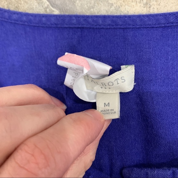 TALBOTS Linen Button Down - Picture 4 of 8